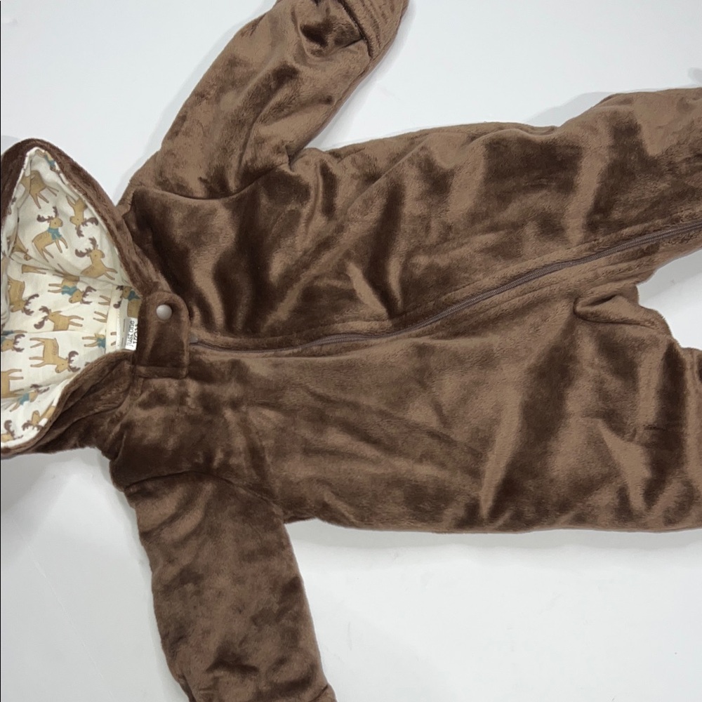 Carter's Brown Plush Baby Footie Baby size 3M - Picture 5 of 8